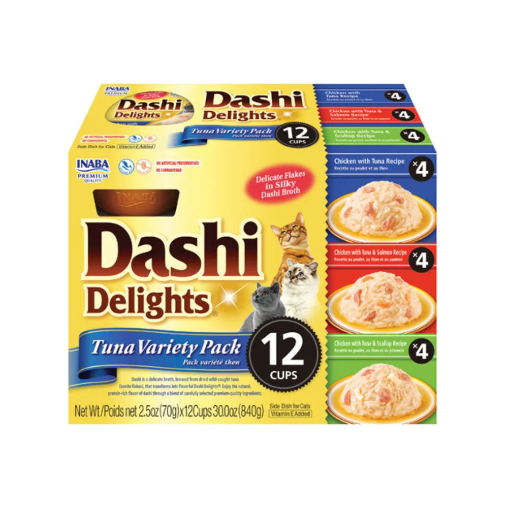 إينابا داشي ديلايت أكواب تونة - مجموعة متنوعة 4+4+4 × 70 جم | صيدلية.كوم.