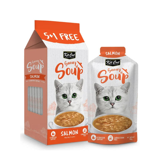 كت كات اظرف حساء بالسالمون للقطط  50 مل 6x |  صيدلية.كوم.