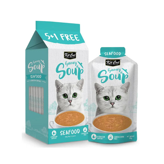 كت كات اظرف حساء بالمأكولات البحرية للقطط 50 مل 6x |  صيدلية.كوم.