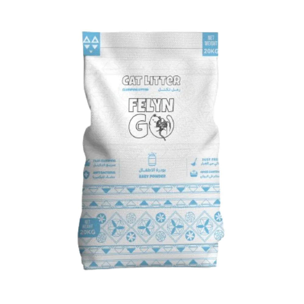 فيلاين قو رمل للقطط برائحة بودرة الأطفال 20 كيلو | صيدلية.كوم.