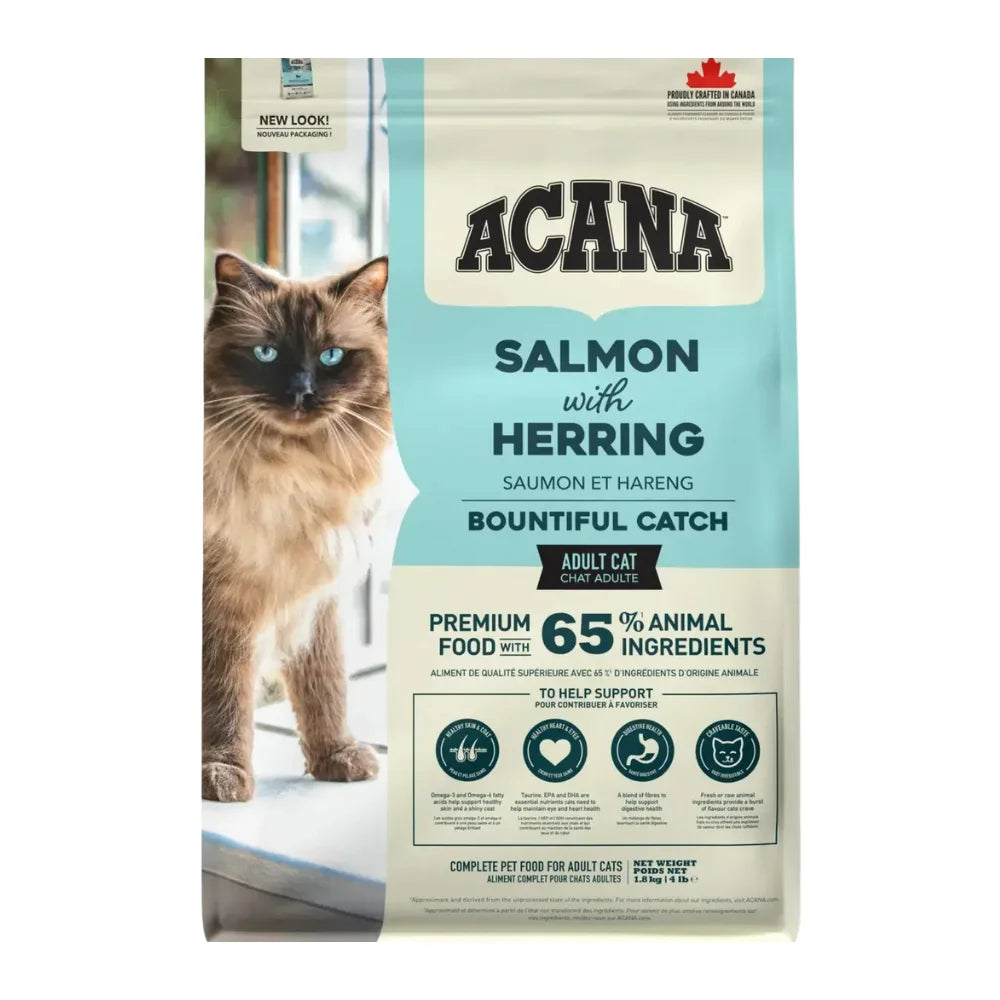 أكانا باونتيفول كاتش طعام جاف للقطط سلمون، سمك الهيرينغ والهيك |  صيدلية.كوم.