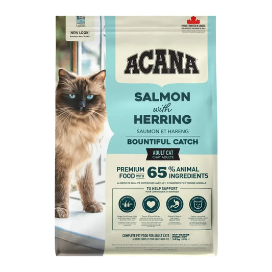 أكانا باونتيفول كاتش طعام جاف للقطط سلمون، سمك الهيرينغ والهيك |  صيدلية.كوم.