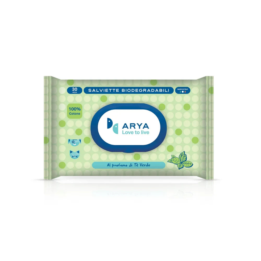 اريا مناديل رطبة بالقطن والشاي الأخضر 30×20 سم 30 قطعة | صيدلية.كوم.