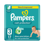Pampers Rash Protection Taped Diapers Size 3 Pack 17 Count