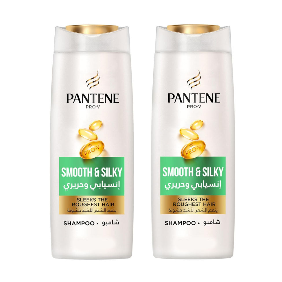 عرض بانتين شامبو انسيابي و حريري 190 مل ×2 |  صيدلية.كوم.