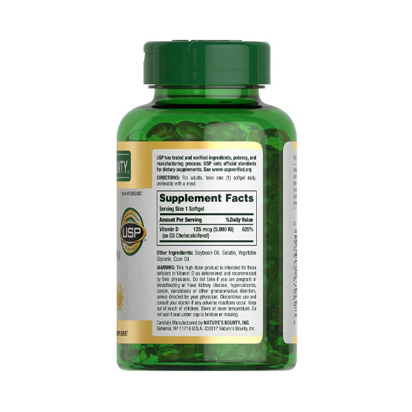 ناتشر باونتي فيتامين دال5000 وحدة 400 قرص |  صيدلية.كوم.