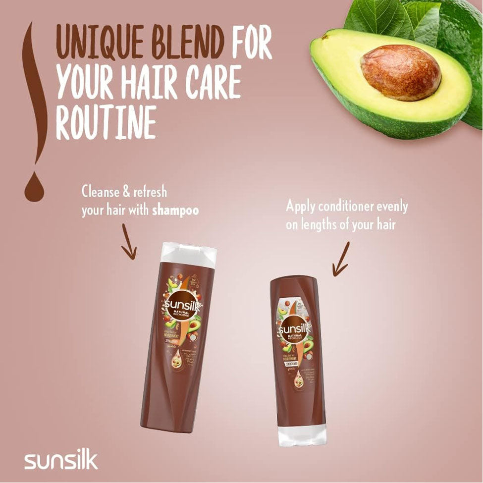 صانسيلك بلسم + شامبو شعر بالافوكادو وزبدة الشيا المغذية