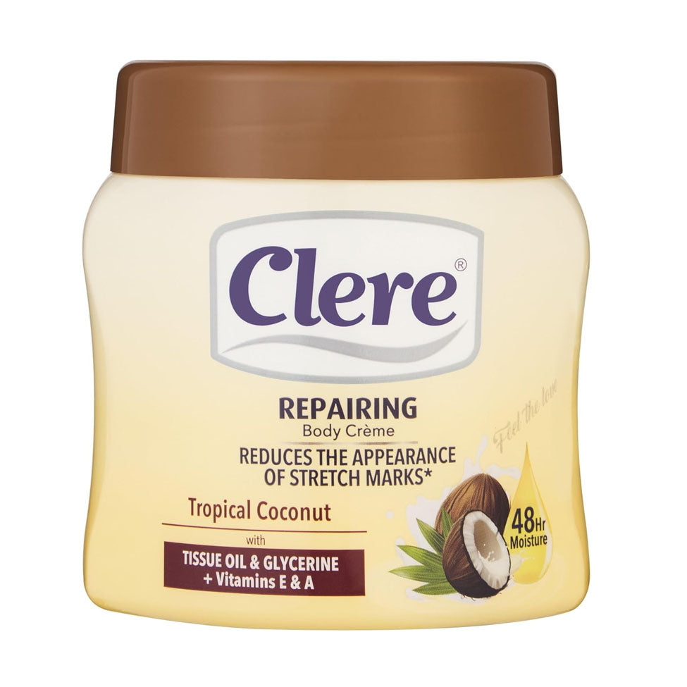 كلير كريم مرطب للجسم بجوز الهند مع فيتامين E و A من كلير