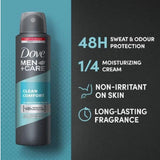 دوف مزيل عرق بخاخ رجالي عناية وكلين كومفورت 150 مل