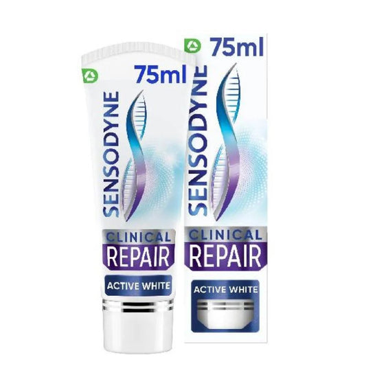 سنسوداين معجون أسنان كلينكال ترميم الحساسية تبيض فعال 75 مل | صيدلية.كوم.