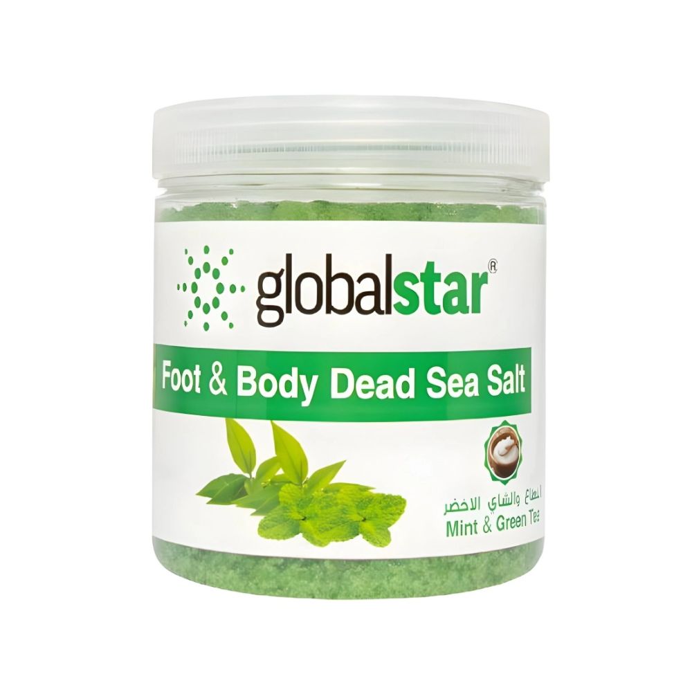 جلوبال ستار املاح البحر الميت للجسم والقدمين بالنعناع والشاي الاخضر 1 كيلو | صيدلية.كوم.