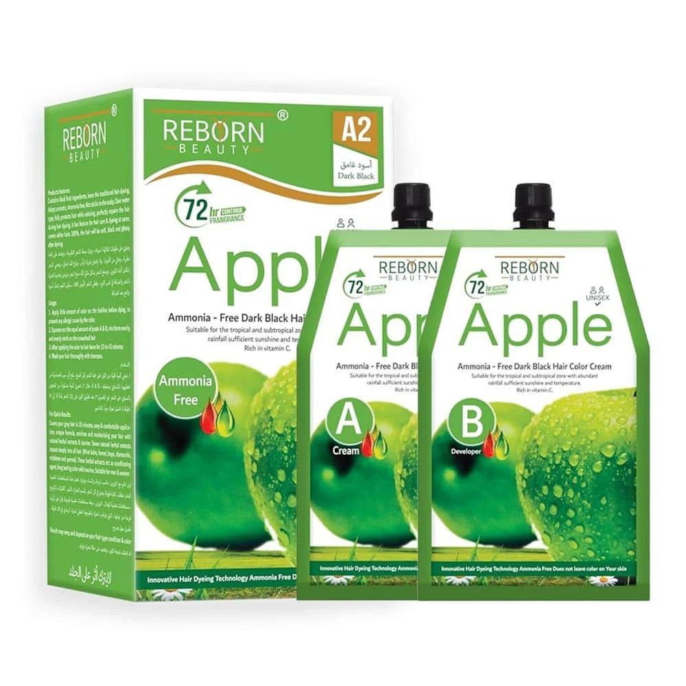 كريم صبغة شعر أسود طبيعي من ريبورن بيوتي 500 مل | صيدلية.كوم.