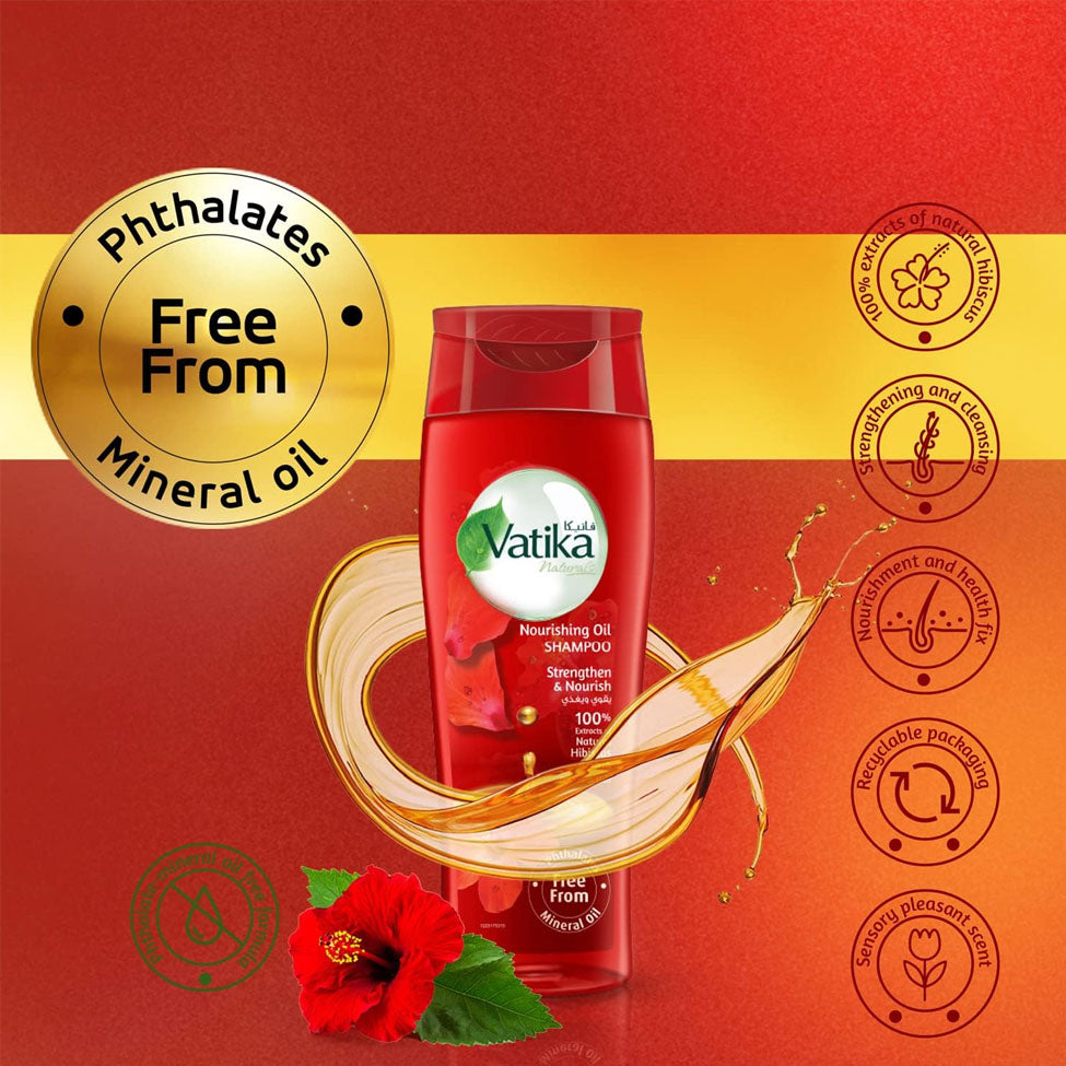 شامبو زيت مغذي بالكركديه الطبيعي 425 مل من فاتيكا | صيدلية.كوم.
