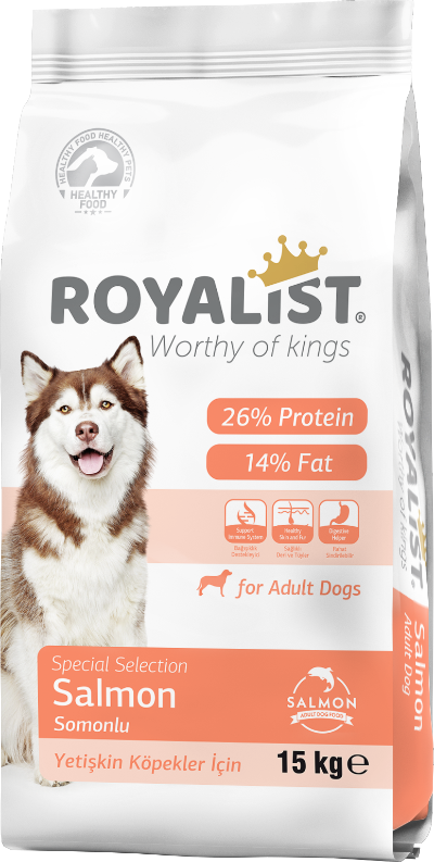 روياليست بطعم السلمون طعام جاف للكلاب البالغة 15 كغ | صيدلية.كوم.