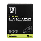 Pee Safe XX-Large Ultra Thin Sanitary Pads with Long Night Wings Extra 12 Pads