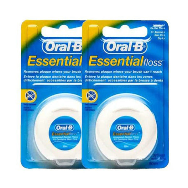 عرض 1+1 مجاناً أورال بي خيط اسنان فلوس ايسينشال غير مشمع.