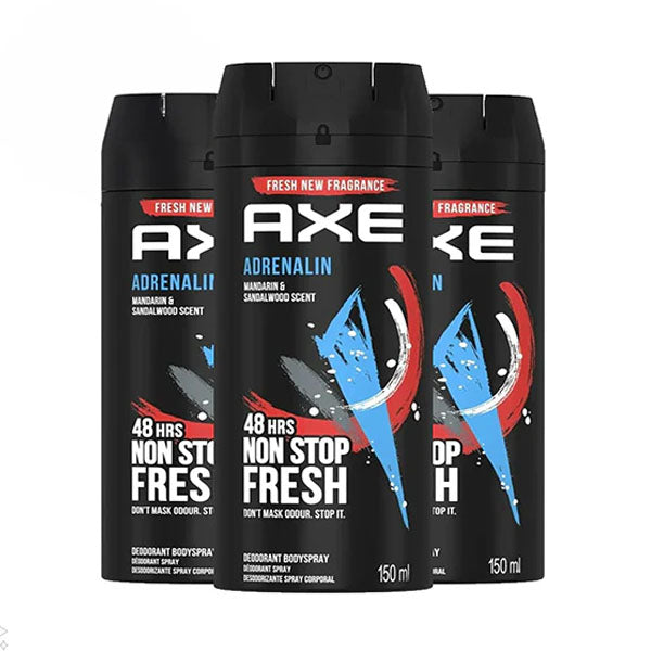 عرض اكس مزيل عرق بخاخ أدرينالين 150 مل × 3 |  صيدلية.كوم.