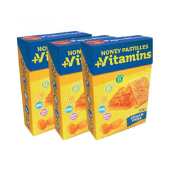 عرض بيبرمنتس حلوى ملطفة للحلق بالعسل والفيتامينات خالية من السكر 36.5 جم ×3.