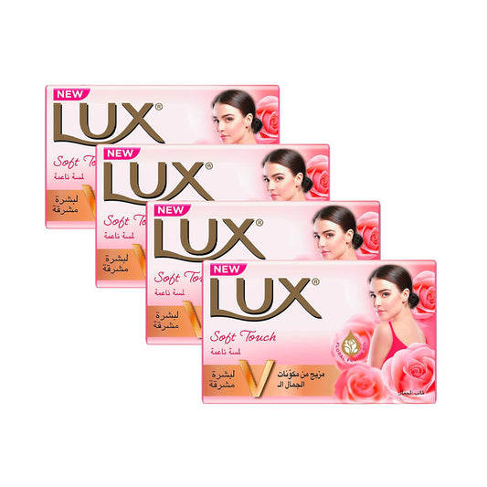عرض لوكس قالب صابون لمسة ناعمه 165 غرام × 4 | صيدلية.كوم.
