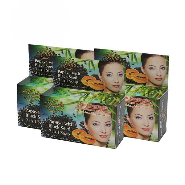عرض صابون شفا باباي 1 × 7 بالحبة السوداء 135 جرام 3 علب | صيدلية.كوم.