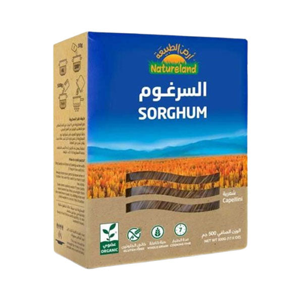أرض الطبيعة معكرونة السرغوم شعرية
