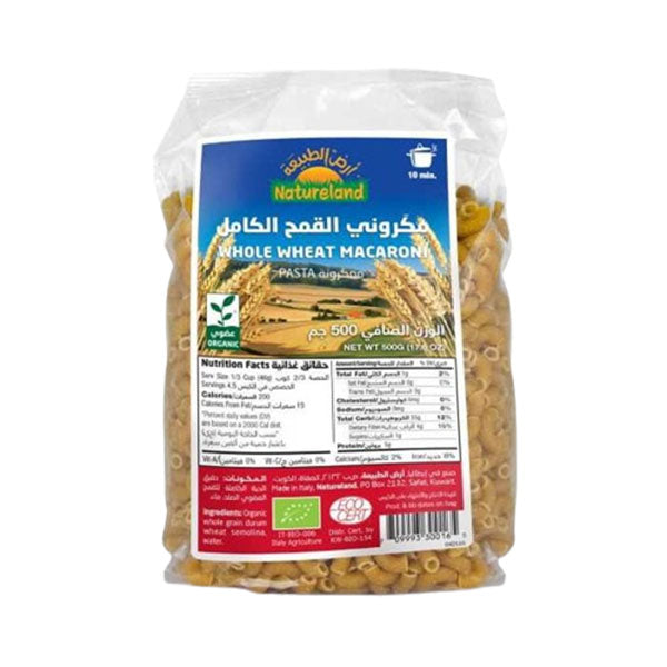 أرض الطبيعة معكرونة بالقمح الكامل