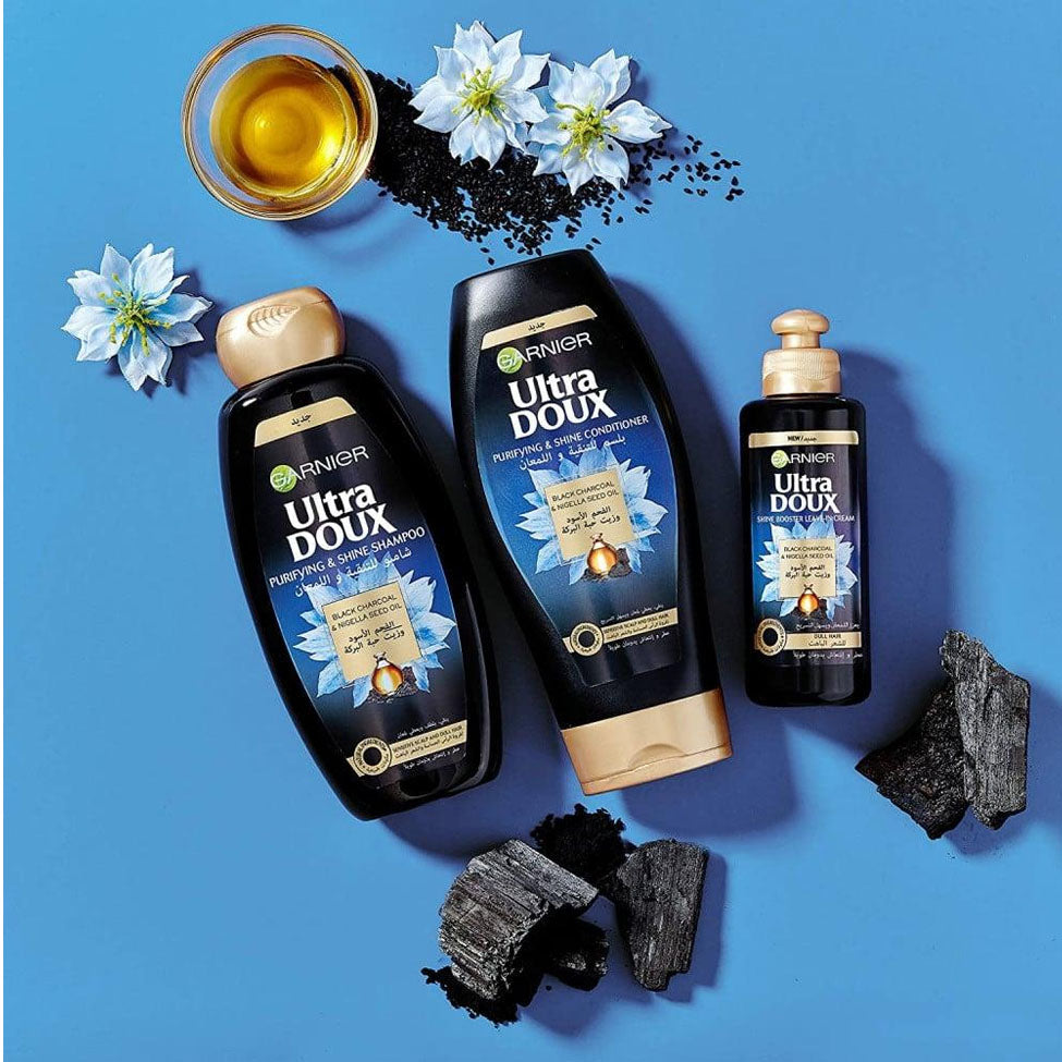 Garnier Ultra Doux Black Charcoal & Black Seed Shampoo 200 ml