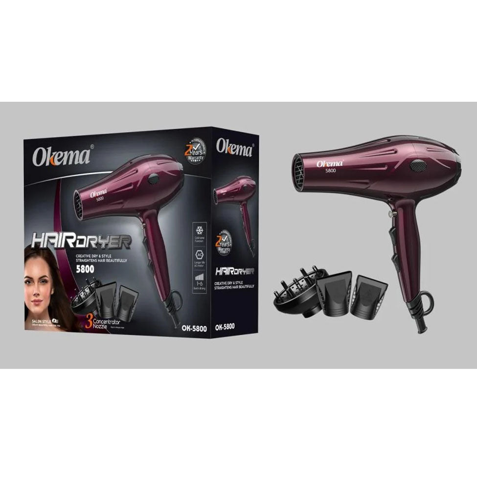 استشوار مجفف الشعر OK 5800 من اوكيما | صيدلية.كوم.