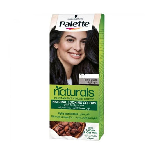 Naturals hair dye palette 1.1 black blue