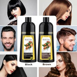 JB Organic Hair Dye Shampoo with Argan Oil 3 in 1 Black Color 400 ml