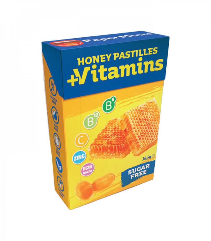 بيبرمنتس حلوى ملطفة للحلق بالعسل والفيتامينات خالية من السكر36.5ج - Sidalih.com || صيدلية.كوم