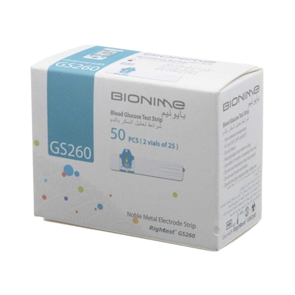 بيونيم شرائط تحليل السكر بالدم GS260