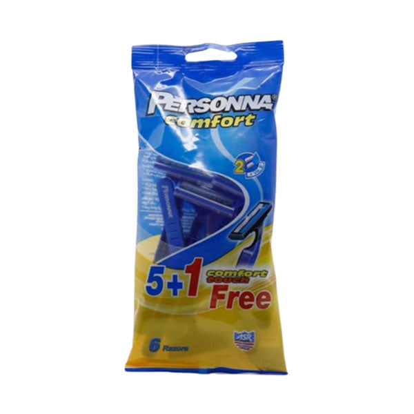 بيرسونا كمفورت أمواس حلاقة شفرتين - 6 حبة.