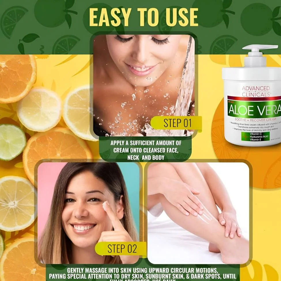 كريم مرطب بخلاصه الصبار من ادفانسد كلينكالز 454 جرام | صيدلية.كوم.