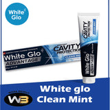 معجون اسنان مكافح التسوس مبيض بقوة بالنعناع 91 مل من وايت جلو | صيدلية.كوم.