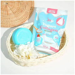 Joji Secret Young Silky Web Bubble Soap Bar with Yogurt and Collagen 100g