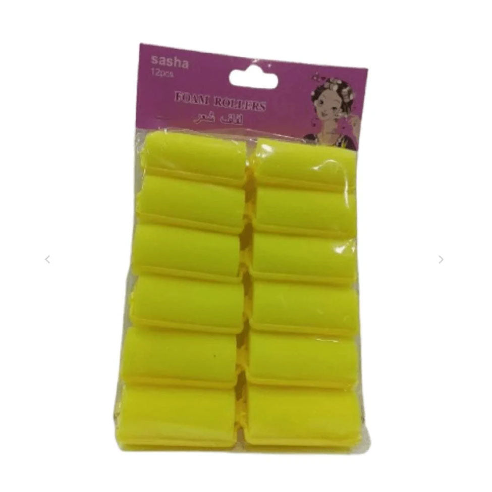ساشا لفافات شعر اسفنجية متوسطة الحجم 12 قطعة | صيدلية.كوم.