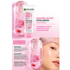 Garnier Sakura Glow Hyaluronic Foaming Face Wash 100 ml