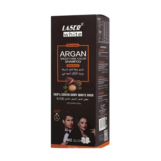ليزر وايت شامبو صبغة للشعر بالأرجان بني غامق 200 مل | صيدلية.كوم.