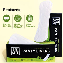 Pee Safe Daily Aloe Vera Saturated Wipes 185 mm Length - 20 Wipes