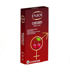 اينجوي واقي ذكري بنكهه الكرز بريميوم 12 قطعة | صيدلية.كوم.