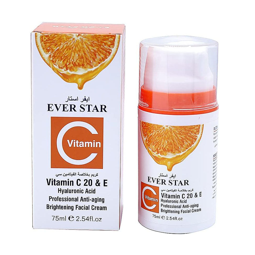 إيفر ستار كريم فيتامين C للوجه شفاف
