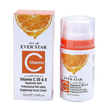 إيفر ستار كريم فيتامين C للوجه شفاف