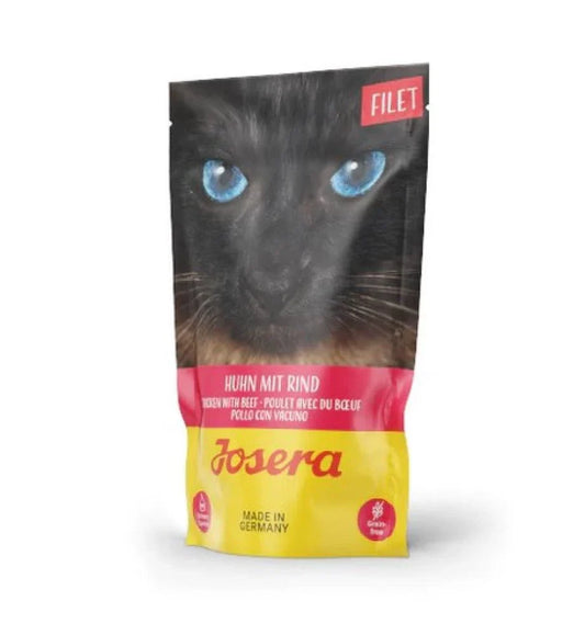 جوسيرا طعام رطب للقطط البالغة بنكهة فيليه الدجاج واللحم البقري 70غ |  صيدلية.كوم.