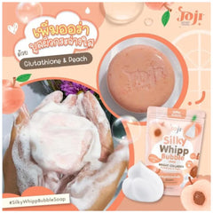 Joji Secret Young Silky Web Bubble Soap Bar with Glutathione and Peach 100g