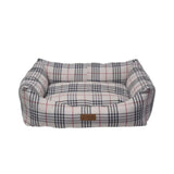 فيلاين قو سرير مستطيل كاروهات للقطط والكلاب لون رمادي فاتح | صيدلية.كوم.