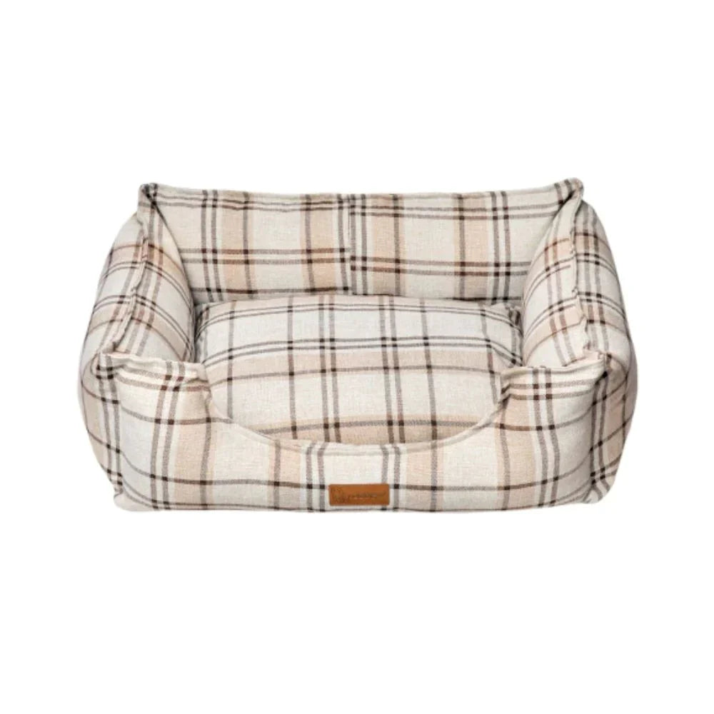 فيلاين قو سرير مستطيل مقلم للقطط والكلاب لون بيج | صيدلية.كوم.