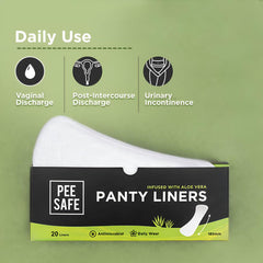 Pee Safe Daily Aloe Vera Saturated Wipes 185 mm Length - 20 Wipes