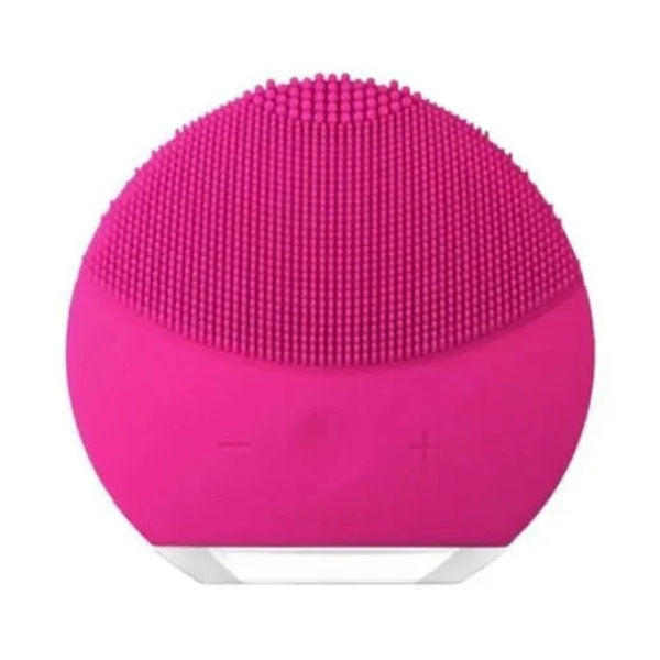 فرشاة صغيرة لتنظيف الوجه بالموجات فوق الصوتية وردي