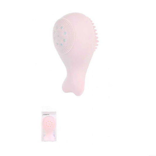 فرشاة سيليكون لتنظيف الوجه لون وردي
